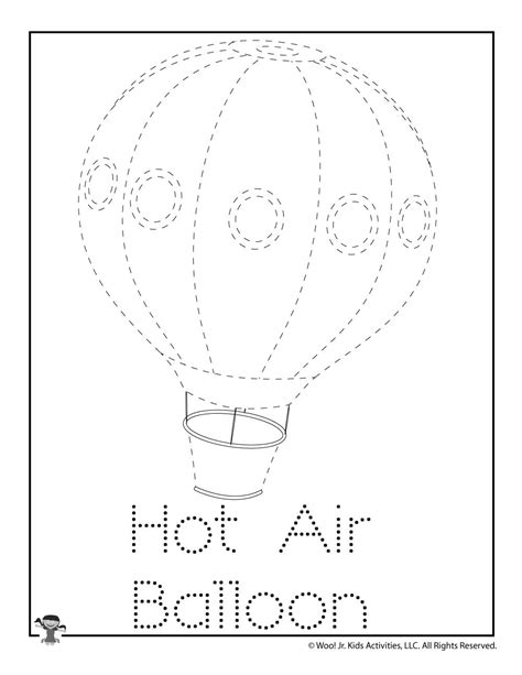 hot air balloon worksheets